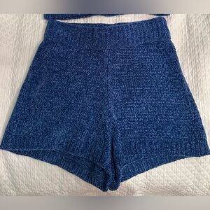 Majorelle chenille blue shorts, super comfy, size small!